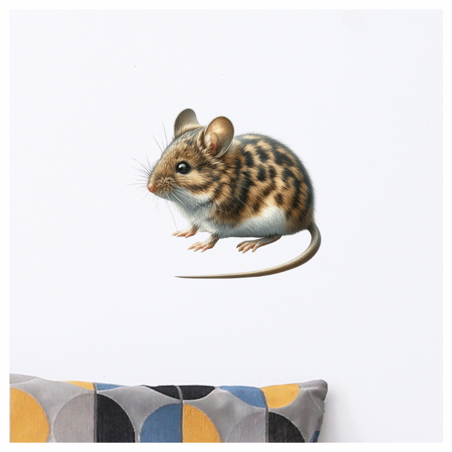 Brown Mouse Striped Rodent Small Cute Vinyl Sticker Decal