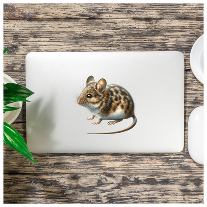 Brown Mouse Striped Rodent Small Cute Vinyl Sticker Decal