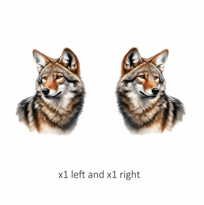 Brown Coyote Realistic Animal Portrait Vinyl Sticker Decal