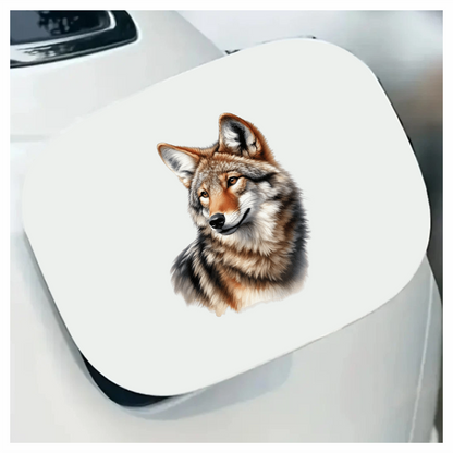 Brown Coyote Realistic Animal Portrait Vinyl Sticker Decal