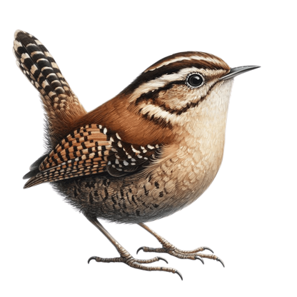 Brown Wren Small Bird Forest Vinyl Sticker Decal