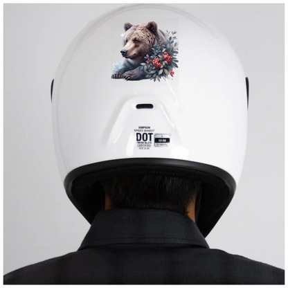 Brown Bear Forest Berries Vinyl Sticker Decal