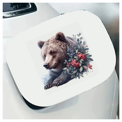 Brown Bear Forest Berries Vinyl Sticker Decal