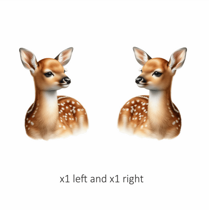 Brown Baby Deer Fawn Portrait Vinyl Sticker Decal