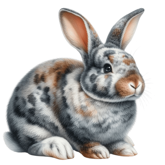 Grey White Brown Spotted Rabbit Vinyl Sticker Decal
