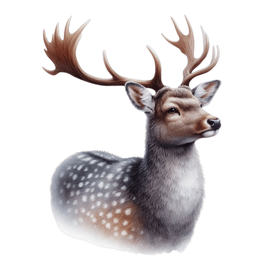 Brown Deer Spotted Antlers Forest Vinyl Sticker Decal