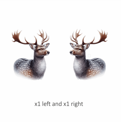 Brown Deer Spotted Antlers Forest Vinyl Sticker Decal