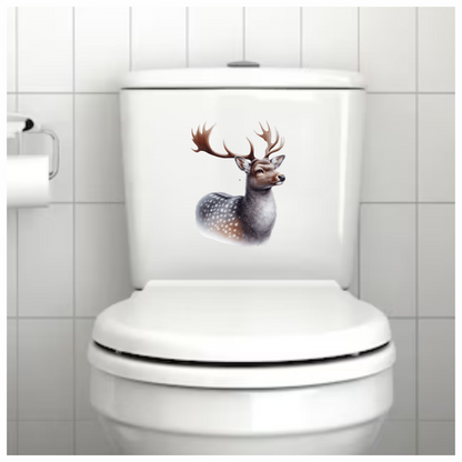 Brown Deer Spotted Antlers Forest Vinyl Sticker Decal