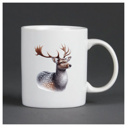Brown Deer Spotted Antlers Forest Vinyl Sticker Decal