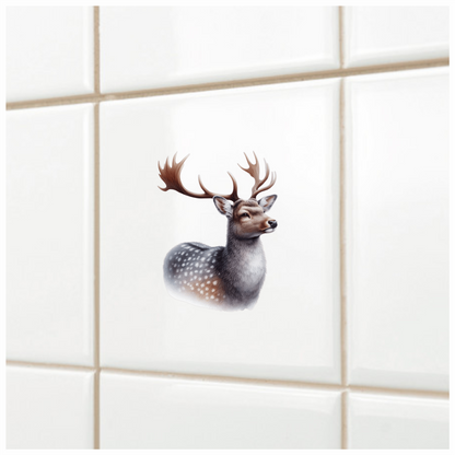 Brown Deer Spotted Antlers Forest Vinyl Sticker Decal