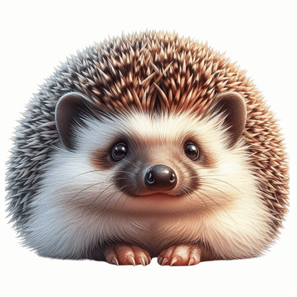 Brown Hedgehog Cute Round Animal Vinyl Sticker Decal
