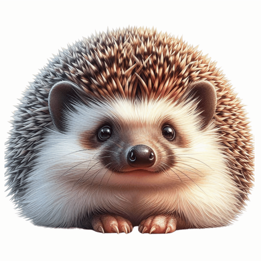 Brown Hedgehog Cute Round Animal Vinyl Sticker Decal