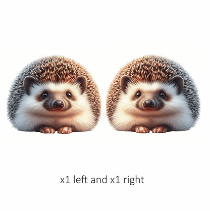 Brown Hedgehog Cute Round Animal Vinyl Sticker Decal
