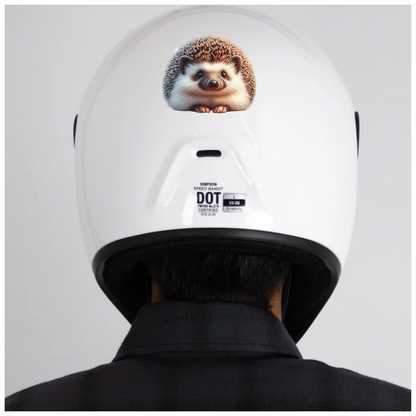 Brown Hedgehog Cute Round Animal Vinyl Sticker Decal