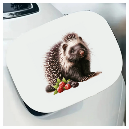 Black Porcupine Berries Leaves Blue Vinyl Sticker Decal
