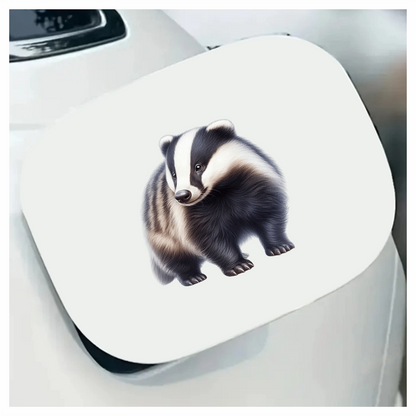 Black White Badger European Wildlife Vinyl Sticker Decal