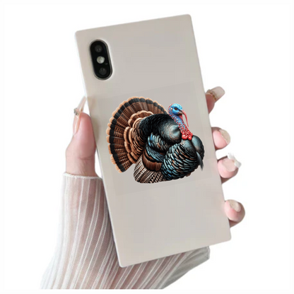Blue Turkey Wild Bird Feathered Vinyl Sticker Decal