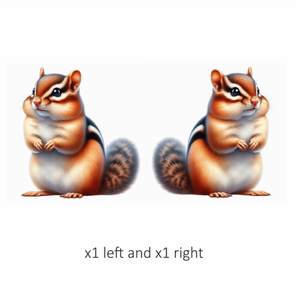 Brown Chipmunk Fluffy Tail Cute Vinyl Sticker Decal