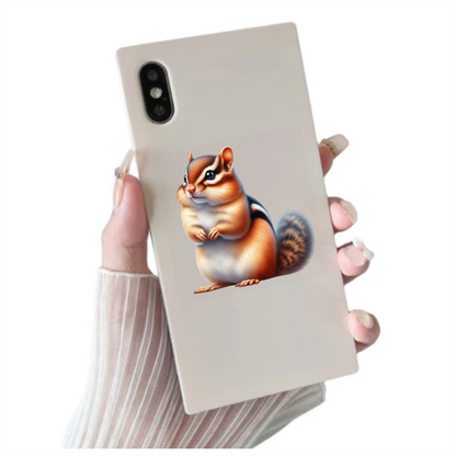 Brown Chipmunk Fluffy Tail Cute Vinyl Sticker Decal