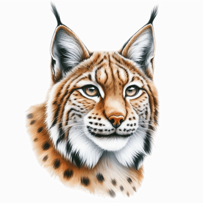 Brown Lynx Wildcat Realistic Art Vinyl Sticker Decal