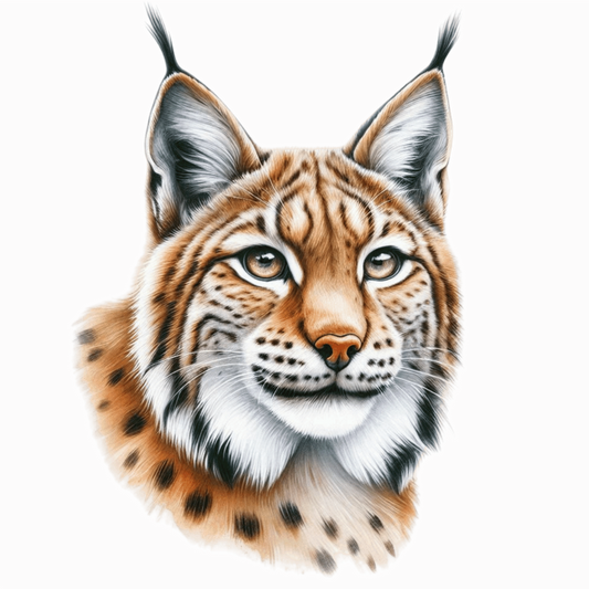 Brown Lynx Wildcat Realistic Art Vinyl Sticker Decal