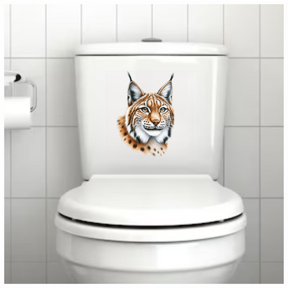 Brown Lynx Wildcat Realistic Art Vinyl Sticker Decal