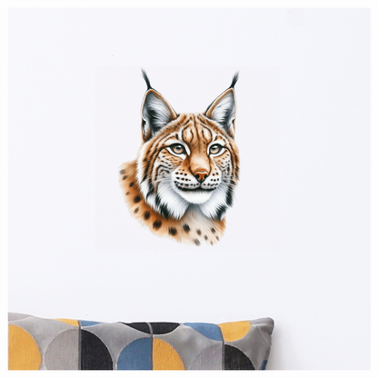 Brown Lynx Wildcat Realistic Art Vinyl Sticker Decal