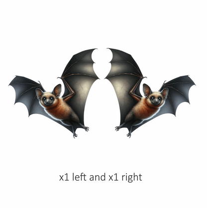 Brown Bat Flying Wings Spread Vinyl Sticker Decal