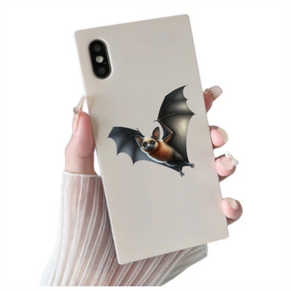 Brown Bat Flying Wings Spread Vinyl Sticker Decal