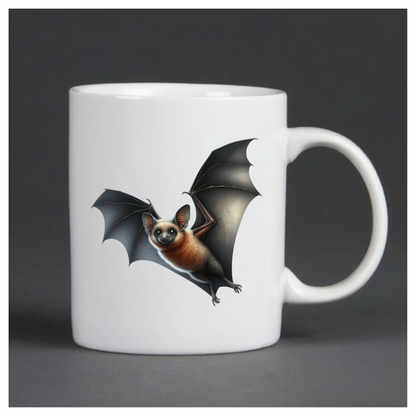 Brown Bat Flying Wings Spread Vinyl Sticker Decal