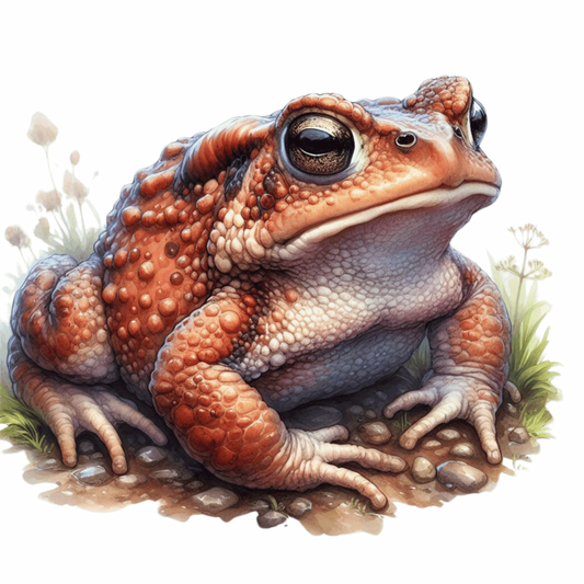 Orange Toad Rocky Ground Nature Vinyl Sticker Decal
