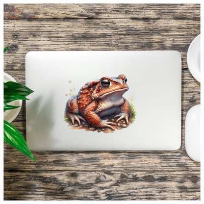Orange Toad Rocky Ground Nature Vinyl Sticker Decal