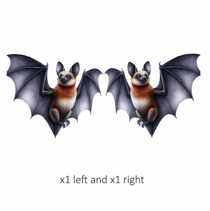 Brown Bat Large Wings Cute Vinyl Sticker Decal