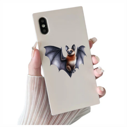 Brown Bat Large Wings Cute Vinyl Sticker Decal