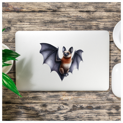 Brown Bat Large Wings Cute Vinyl Sticker Decal