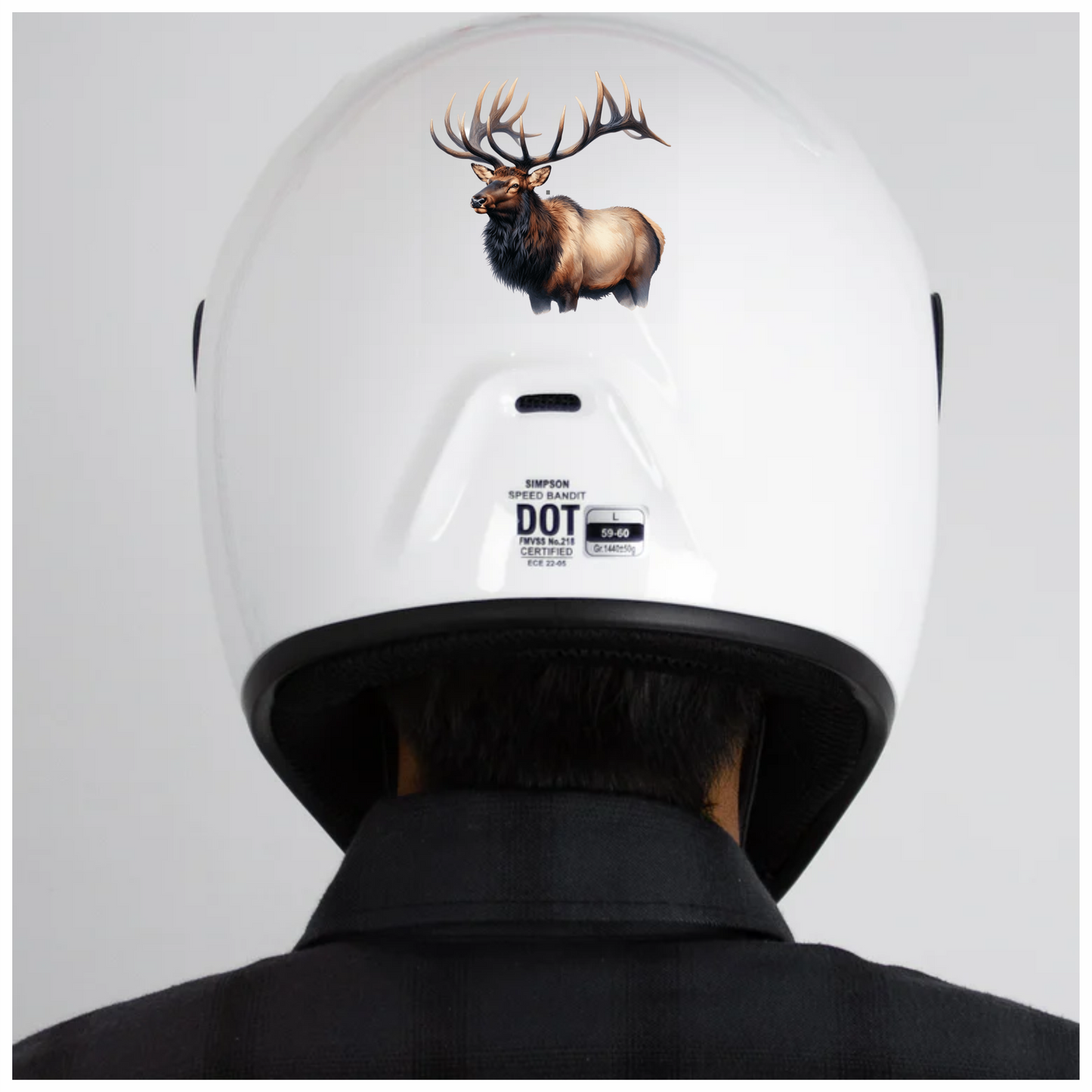 Elk Brown Antlers Fur Animal Vinyl Sticker Decal