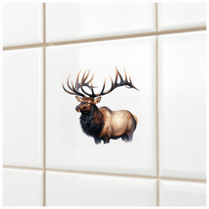 Elk Brown Antlers Fur Animal Vinyl Sticker Decal