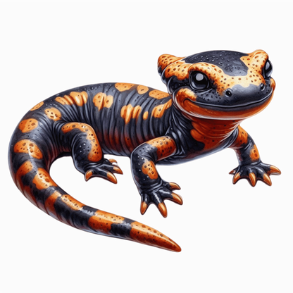 Salamander Black Orange Vinyl Sticker Decal