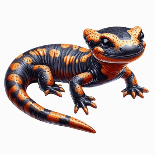 Salamander Black Orange Vinyl Sticker Decal