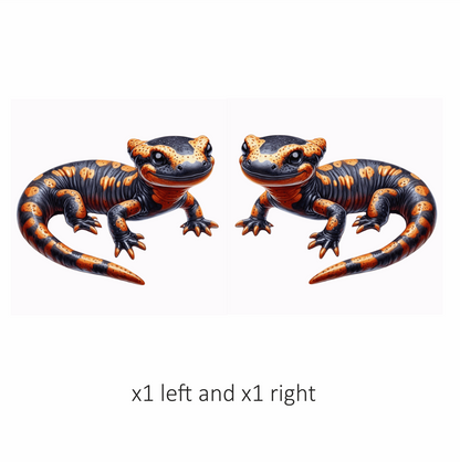 Salamander Black Orange Vinyl Sticker Decal