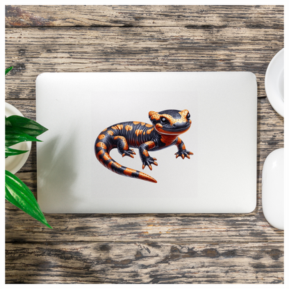 Salamander Black Orange Vinyl Sticker Decal