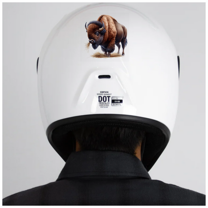 Bison Brown Animal Grazing Hay Vinyl Sticker Decal
