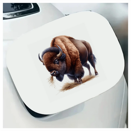 Bison Brown Animal Grazing Hay Vinyl Sticker Decal