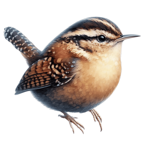 Wren Brown Bird Forest Vinyl Sticker Decal