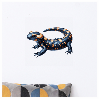 Salamander Orange Black Vinyl Sticker Decal