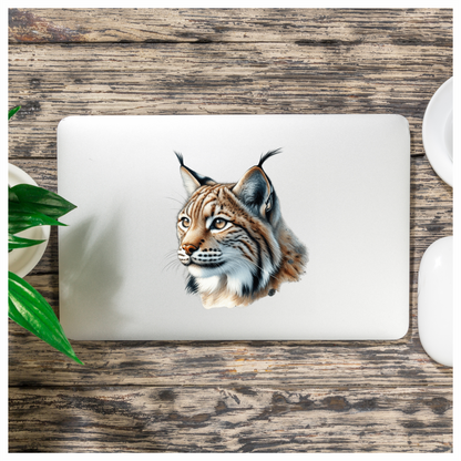 Lynx Brown Eyes Feline Fur Vinyl Sticker Decal