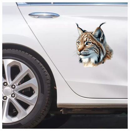 Lynx Brown Eyes Feline Fur Vinyl Sticker Decal