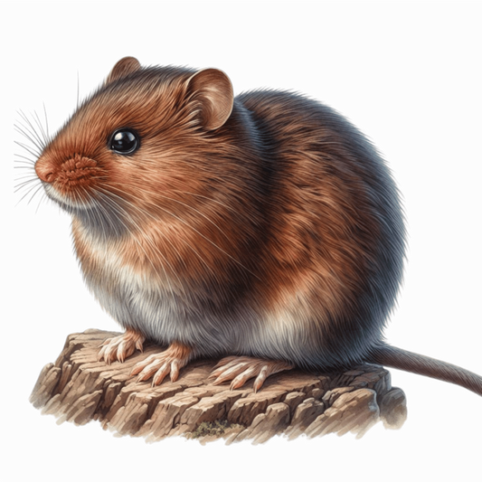 Brown Mouse On Wood Vinyl Sticker Decal