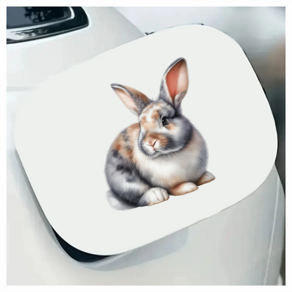 Rabbit Grey White Tan Vinyl Sticker Decal