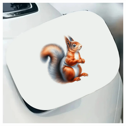 Orange White Squirrel Red Vinyl Sticker Decal